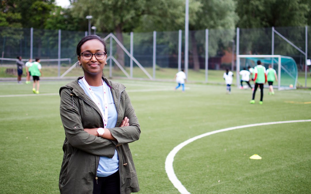 Ugbaad Harbi., projektledare för Stenas fotbollsturnering.