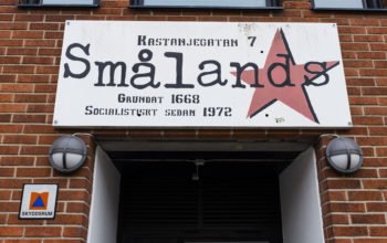 Byggnaden Korpamoen på Kastanjegatan i Lund, där Smålands nation har bostäder och nattklubb.