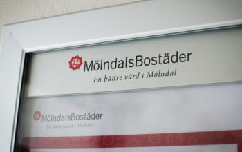 Trapphusskylt Mölndalsbostäder