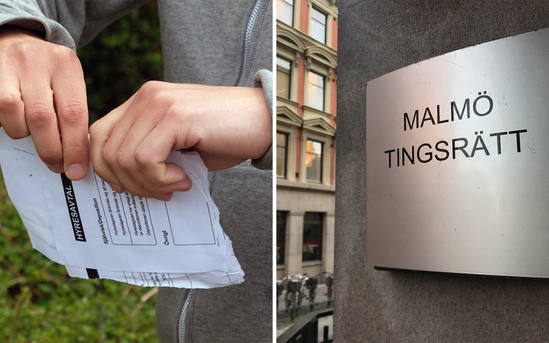 Enligt en dom i Malmö tingsrätt tvingas en kvinna flytta efter att ha varit försenad med hyran.