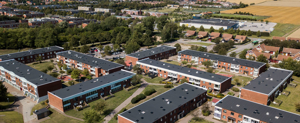 Fagerängen, miljonprogram i östra Trelleborg.