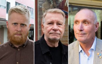 Porträttfoton på Axel Lyckberg, Ronny Bengtsson och Alexander Hutter.