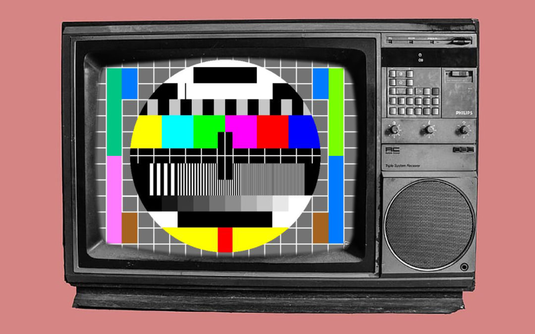 Ingen bild på tv:n, gammeldags testbild, marknätet uppdateras, tv