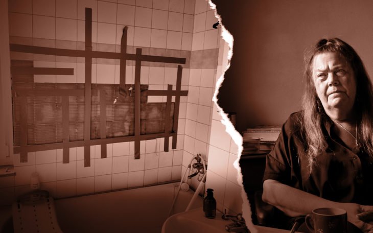 Marie i Jordbro fick sitt badrumskakel upptejpat av värden