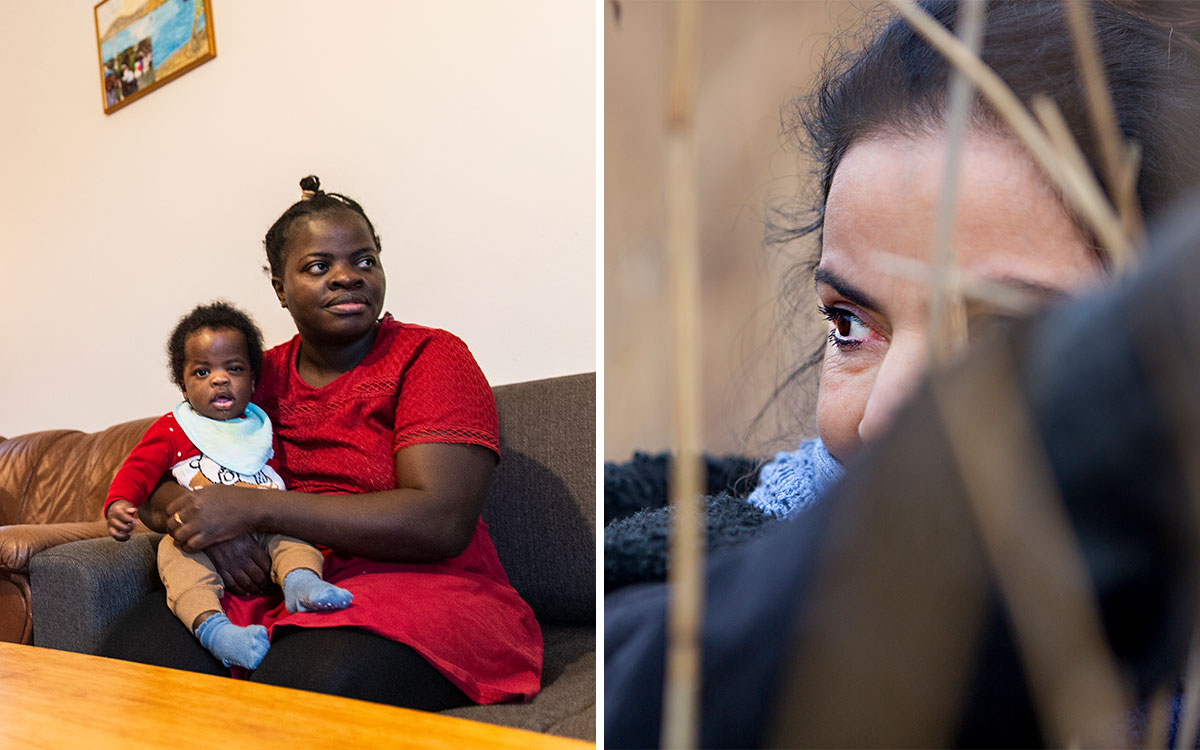 Mariam och Fatin, två av alla de hemlösa som åtalats för folkbokföringsbrott.