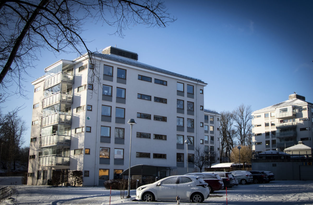 De två punkthusen i kvarteret Vadden på Falkvägen i Skövde kan bli bostadsrätter.