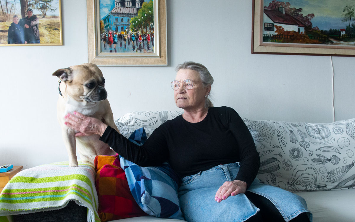 Birgit Rasmussen, hyresgäst hos Klarabo på Fagerängen.