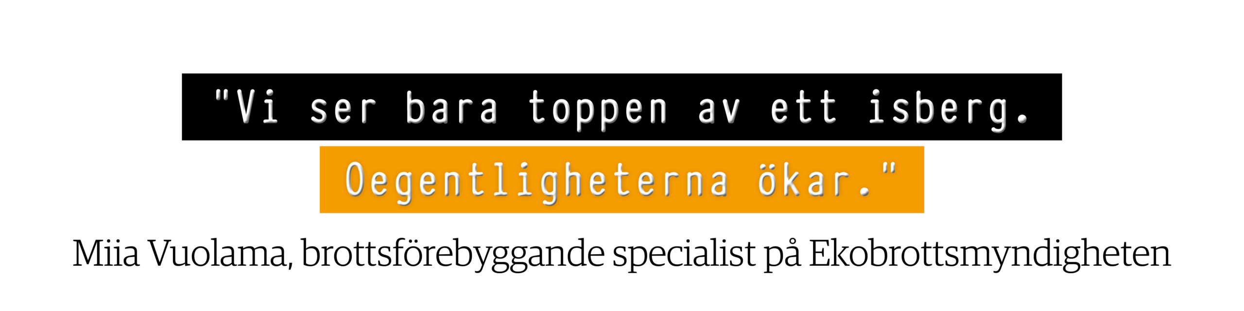 Citat Miia Vuolama Ekobrottsmyndigheten