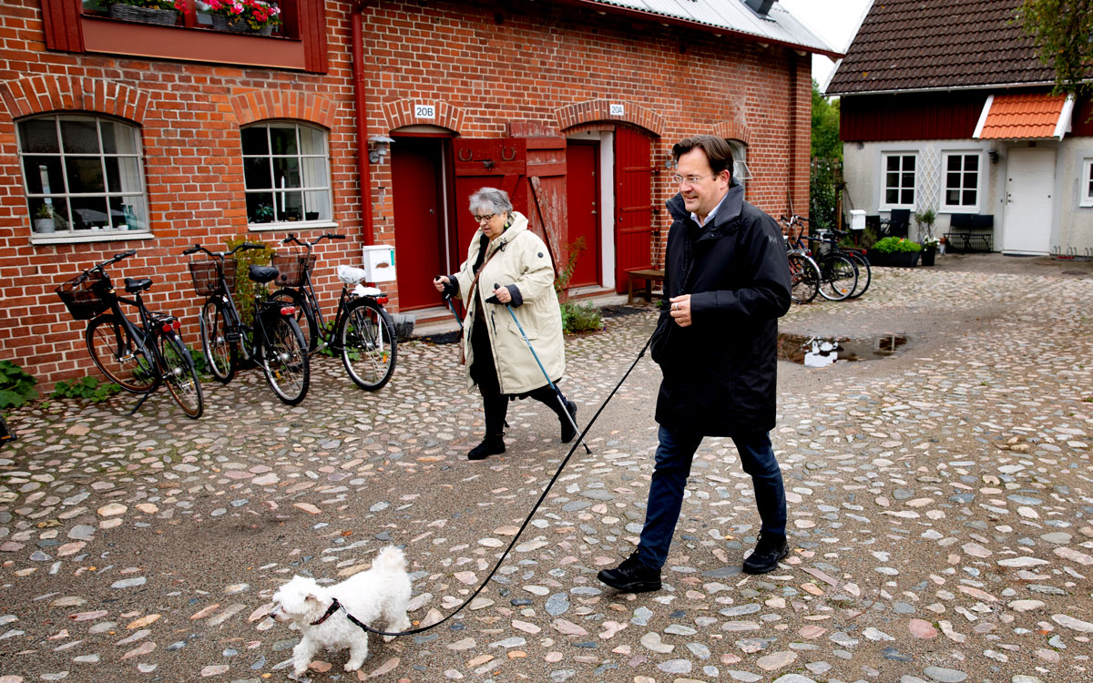 Hyresgästerna Alexandra Sourander och Johan Grundström på Östra torn i Lund.