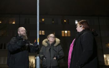 Daniel Carlenfors, Linda Danielsson och Marit Tollesson var med i kampen mot Stena Fastigheters renoveringsplaner 2012.