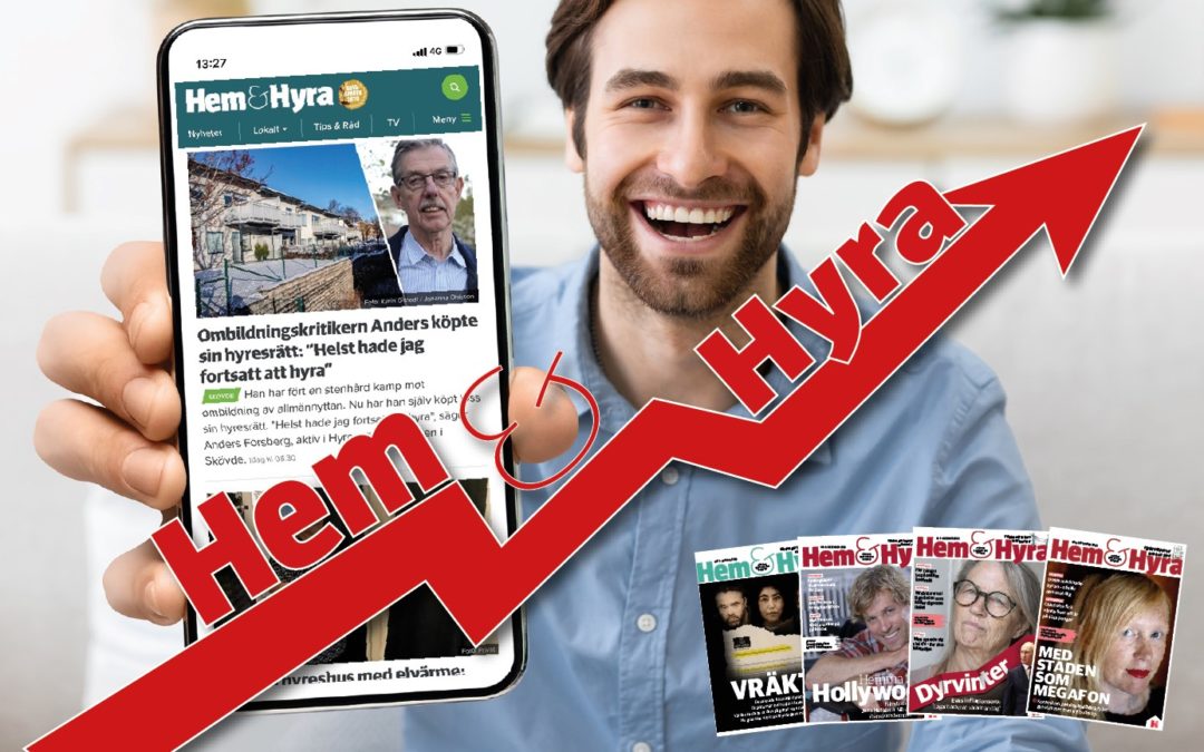 Hem & Hyras läsare på nätet har ökat med 73 procent.