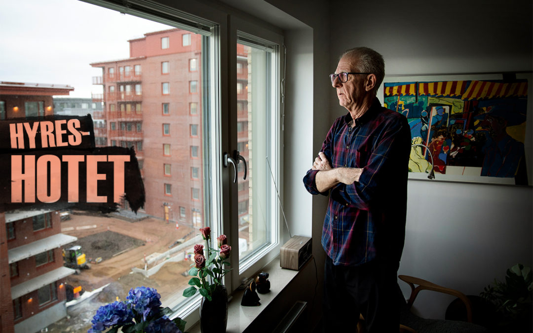 Magnus Taube lägger halva pensionen på sin nybyggda trea på Packhusgatan i Malmö.