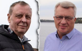 Pär Nilsson, fd vd för Bengtsforshus, och Stig Bertilsson (M) kommunstyrelsens ordförande i Bengtsfors.