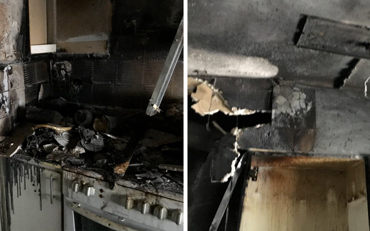 Brandskadade lägenheten i Malmö.