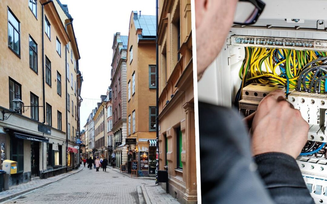 Lägenheten ligger ligger på mycket eftertraktad adress i Gamla stan i Stockholm. Värden stängde av strömmen för att se om mannen verkligen bodde där.