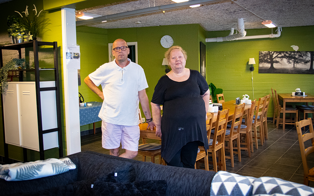 Glenn Risto och Ann-Christin Berntsson i LH-lokalen på Lantsågen i Trollhättan.