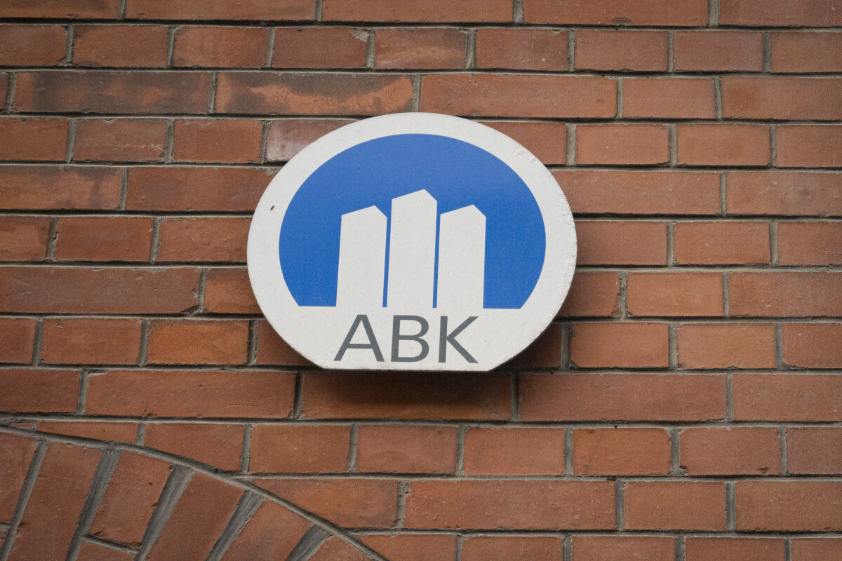 ABK registreringsskylt.