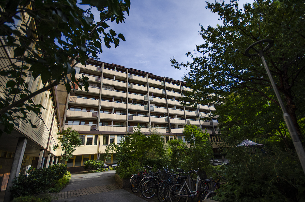 Hyreshuset i Landala där studenterna hyrde in sig.