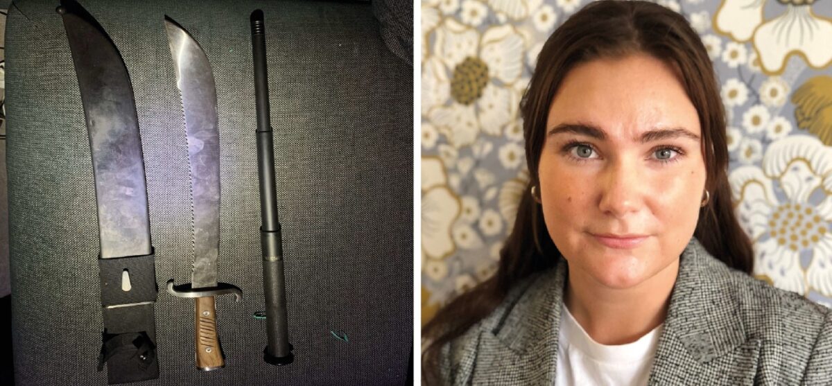 Linn Bernhardsson, chef för den hyresjuridiska enheten på Stockholmshem, anser att knivar, vapen och drogförsäljning i lägenheten borde vara skäl för en uppsägning.