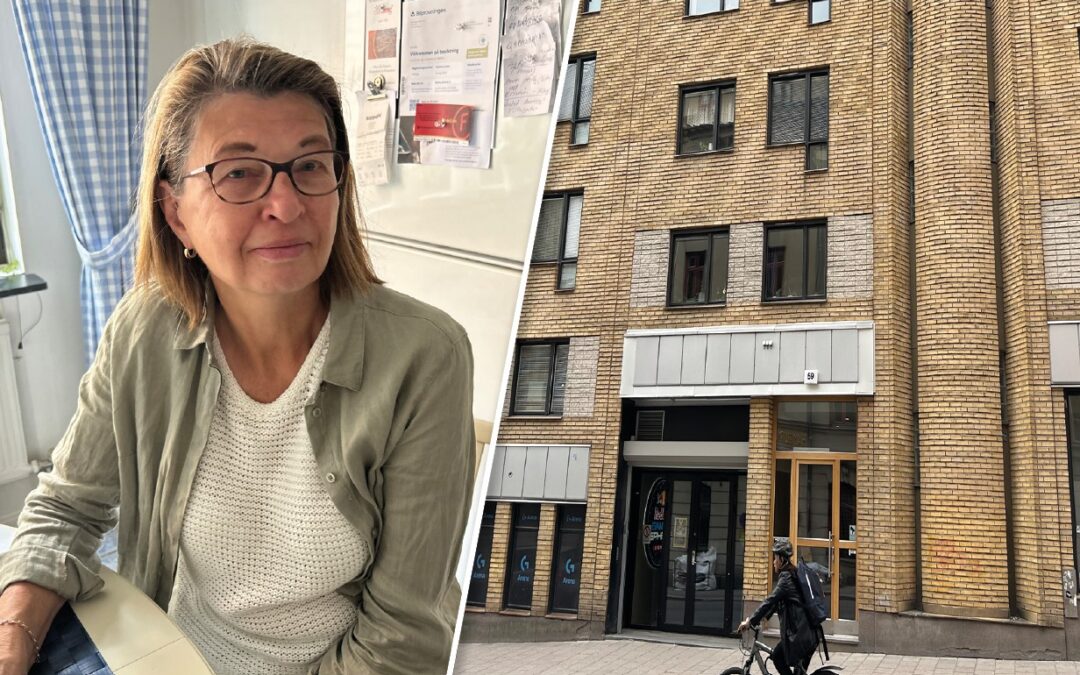 Nya hyresgäster får vräkningsbesked, något som oroar Gunilla Forslund, boende och ordförande i den lokala hyresgästföreningen.