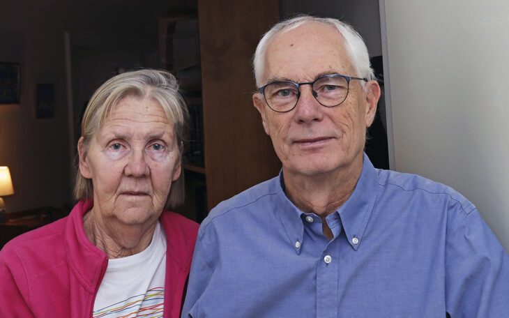 Porträttbild på en kvinna och en man