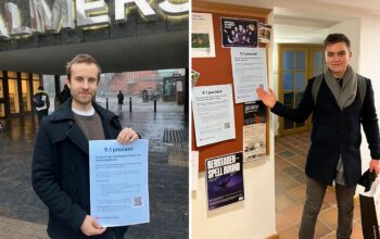 Andrzej Cahlenstein och Alexander Forsberg studerar båda vid Göteborgs universitet. Nu engagerar de sig i kampen mot hyreshöjningen som deras hyresvärd SGS vill få igenom.