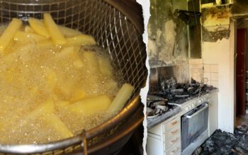 Fritera pommes ledde till brand i kök