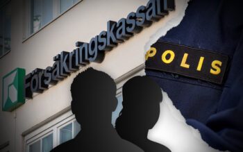 Siluettbilder samt Försäkringskassan och polisen för att illustrera bidragsbrott kopplat till bostadsbidrag.