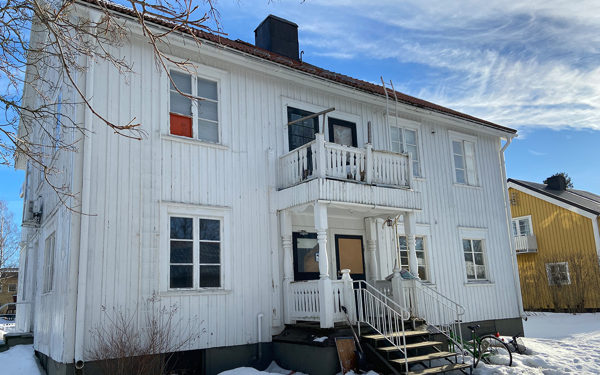 Huset som stängdes ned, vilket gjorde att Marjo blev hemlös.