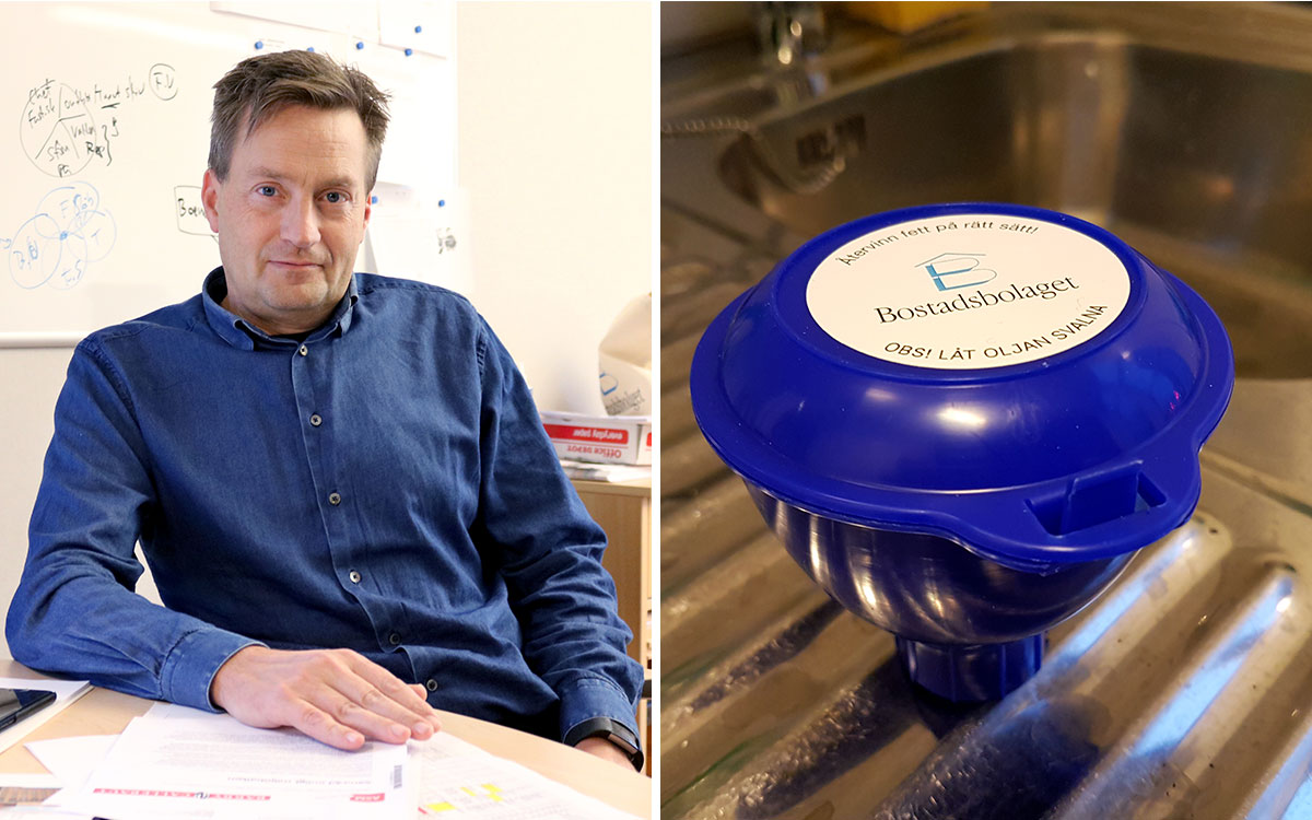 Anders Loinder på Bostadsbolaget i Mjölby som har delar ut fettrattar till hyresgäster.