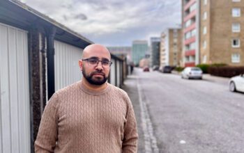 Hyresgästen Walid Dib i Malmö som har problem med knarkare och råttor i sitt garage.