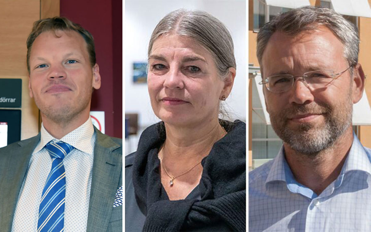 Sätter hyrorna långt bort. Några av skiljemännen. Från vänster: Christian Malmqvist är domare i Luleå tingsrätt och sätter hyrorna i bland annat Malmö. Vanja Lycke är hyresråd i Stockholm och sätter hyrorna i bland annat Halmstad. Erik Ferlin är hyresråd i Linköping och är utsedd till skiljeman i Göteborg.