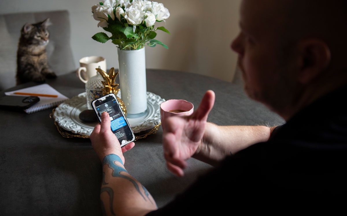 Marcel Alm, hyresgäst i Tomelilla med Patrik Jörnklev som hyresvärd.