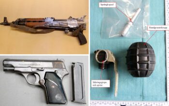 Vapen som polisen hittade hos pensionär