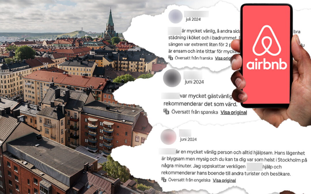 Olovlig Airbnb-uthyrning på Södermalm i Stockholm