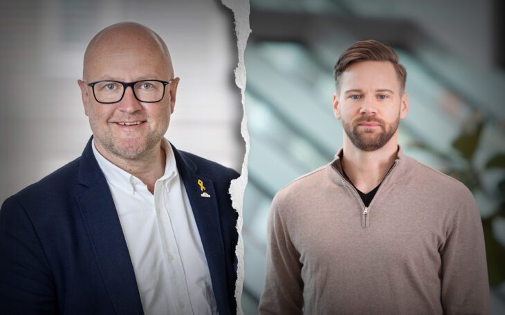 Två män.