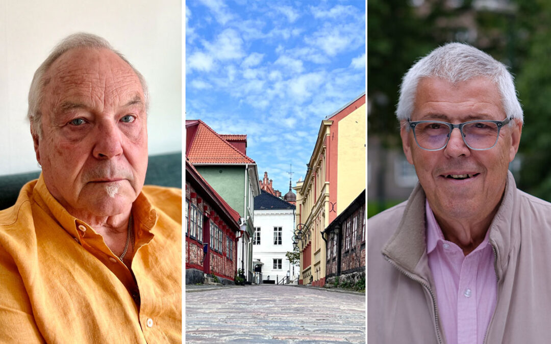 Lars Toftemar, hyresgäst, och Håkan Björkenklev, regionordförande i Hyresgästföreningen södra Skåne.