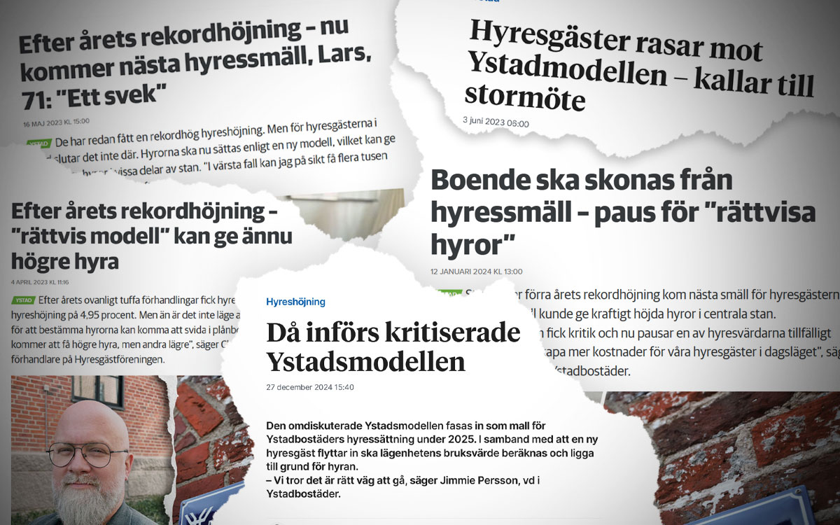 Ystadmodellen och reaktioner i media.