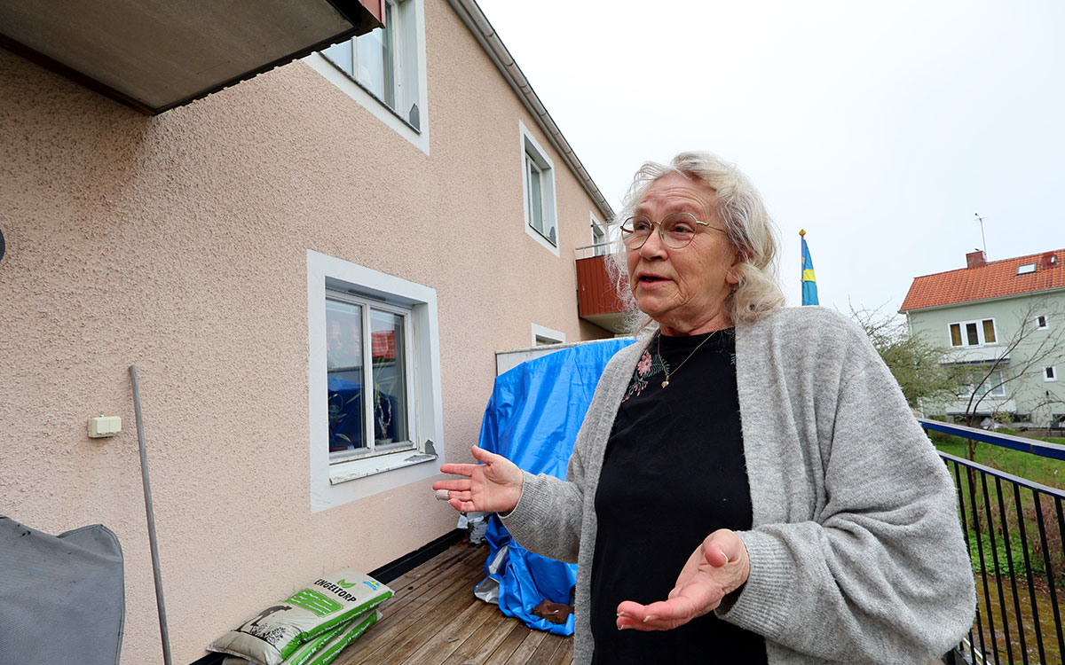 Berith Andersson i Motala är orolig för att behöva flytta efter 18 år i samma lägenhet.