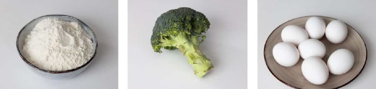 Vetemöjl, broccoli och ägg – måsteingredienser för en fin paj.