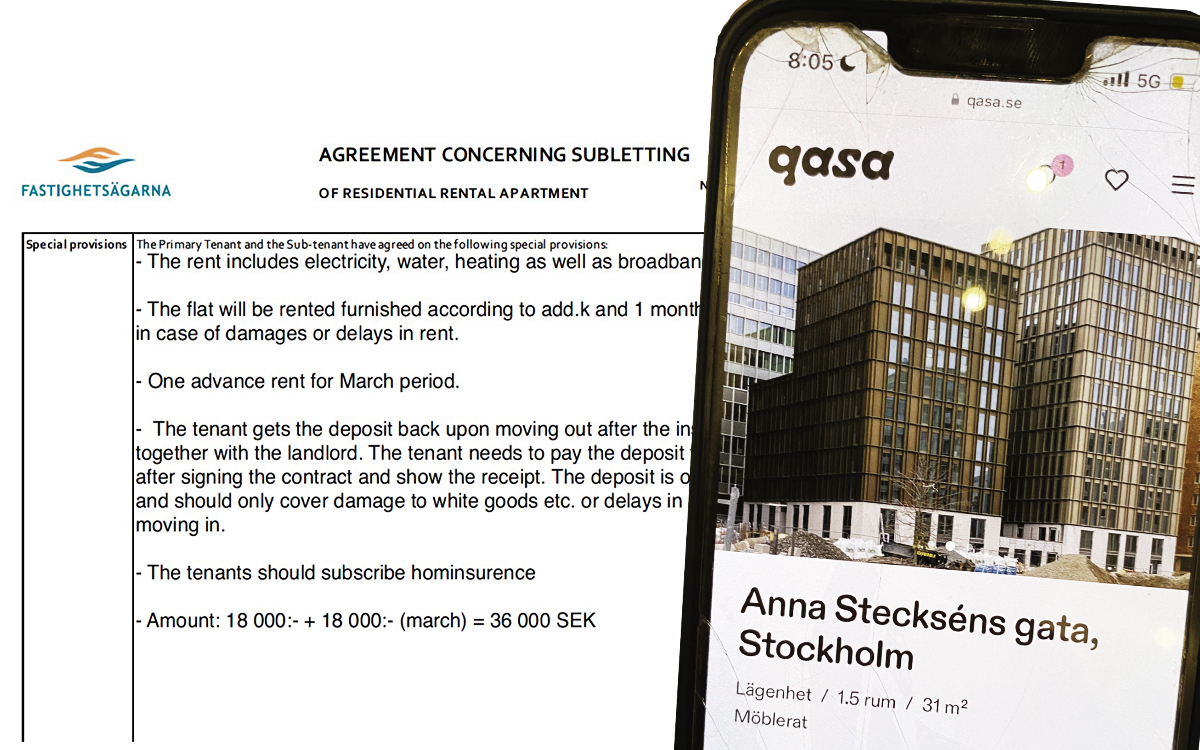 Kvinnorna har använt falska kontrakt och lagt ut annonser på flera uthyrningssajter.