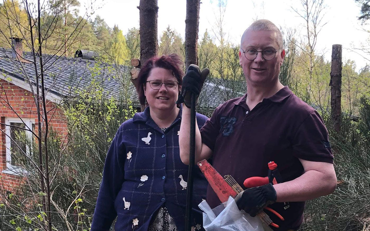 Linda och Christer Vackenklint lade ner mycket tid och pengar på trädgården.