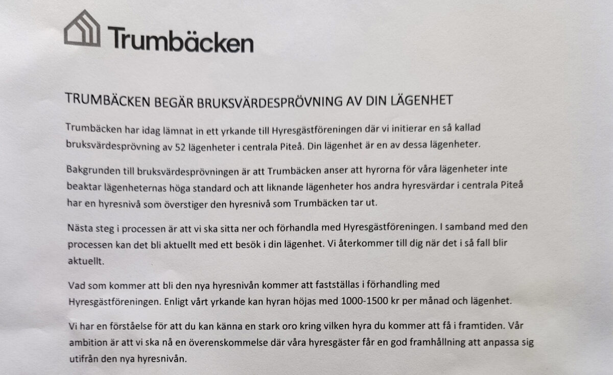 Ett avfotat brev.