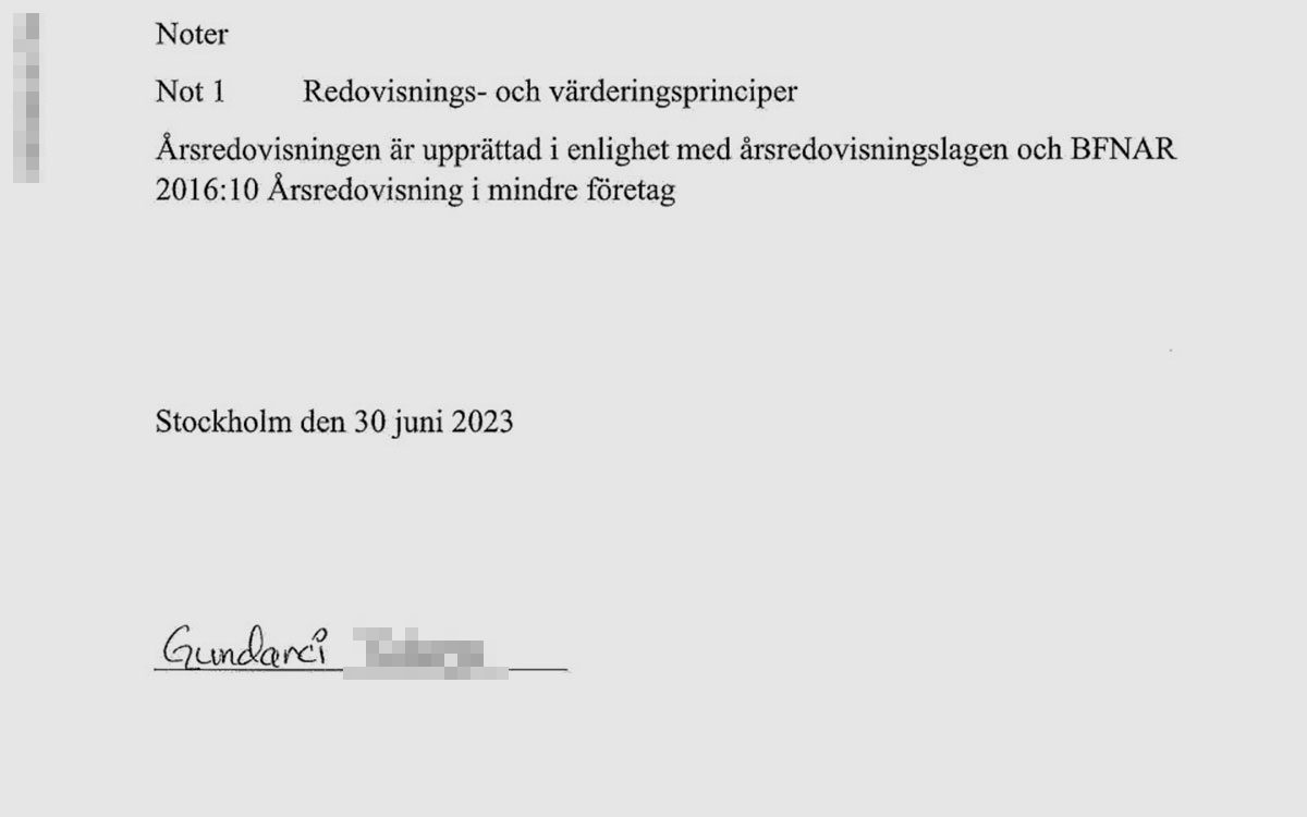 I en årsredovisning från ett bolag är Gundars namn till och med felstavat.