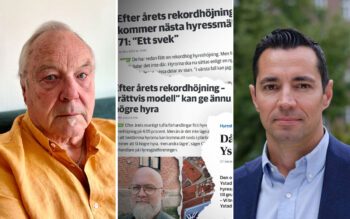 Nu river Hyresgästföreningen upp Ystadmodellen. Hyresgästen Lars Toftemar och Benny Bendzovski, förhandlingschef på Hyresgästföreningen.