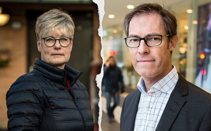 Marie Linder, förbundsordförande Hyresgästföreningen och Martin Lindvall, samhällspolitisk chef Fastighetsägarna.