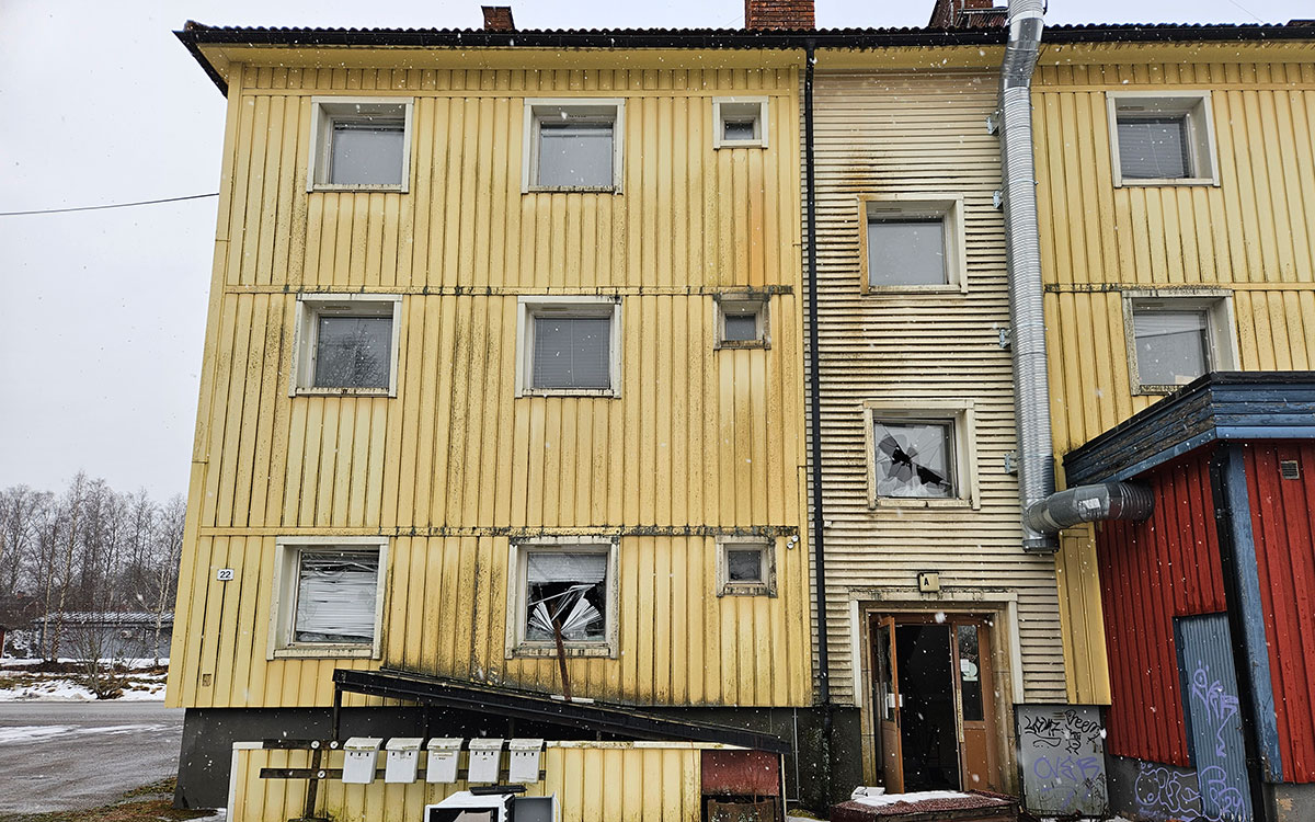 Centrumhusen i Ställdalen. 
