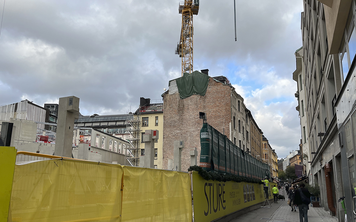 Byggkran på Grev Turegatan
