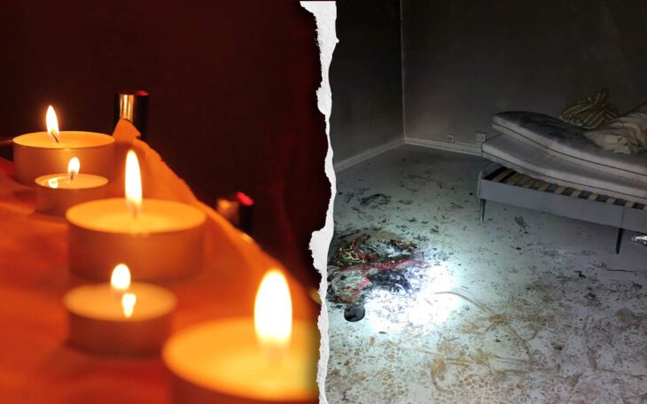 stearinljus och brand