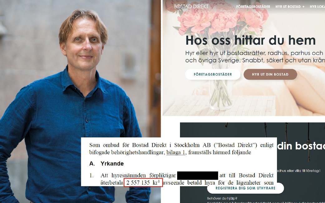 "Om nu Bostad direkt kan få ut några pengar här så är det viktigt att det kommer de hyresgäster till godo som har hyrt lägenheterna", säger Niklas Sundell, förbundsjurist på Hyresgästföreningen.